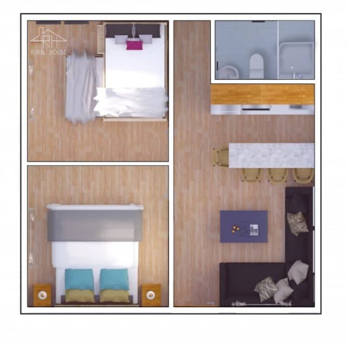 Casa prefabricada llave en mano 36 m2
